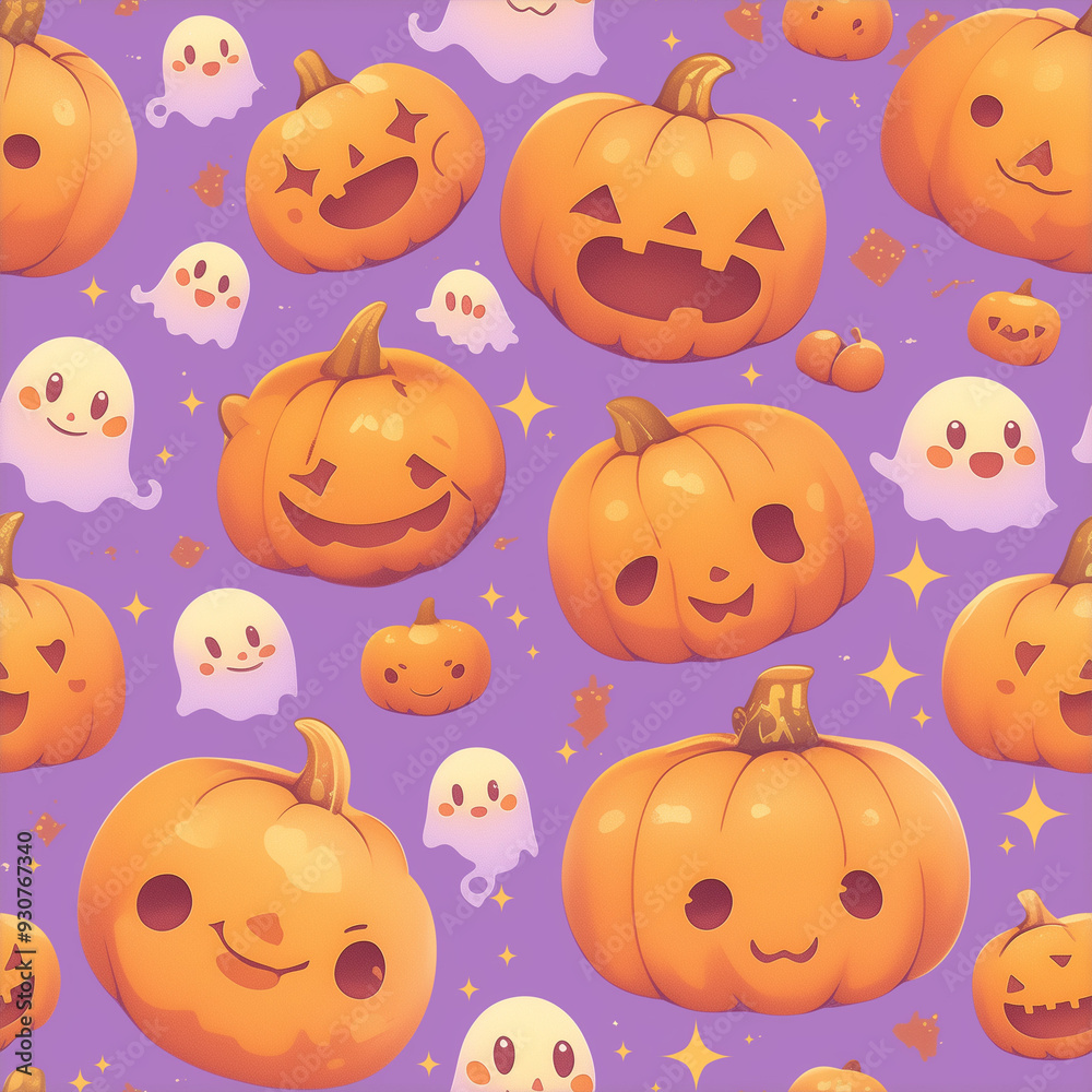 にこにこカボチャさんのハロウィンパターン にこにこカボチャさんのハロウィンパターン