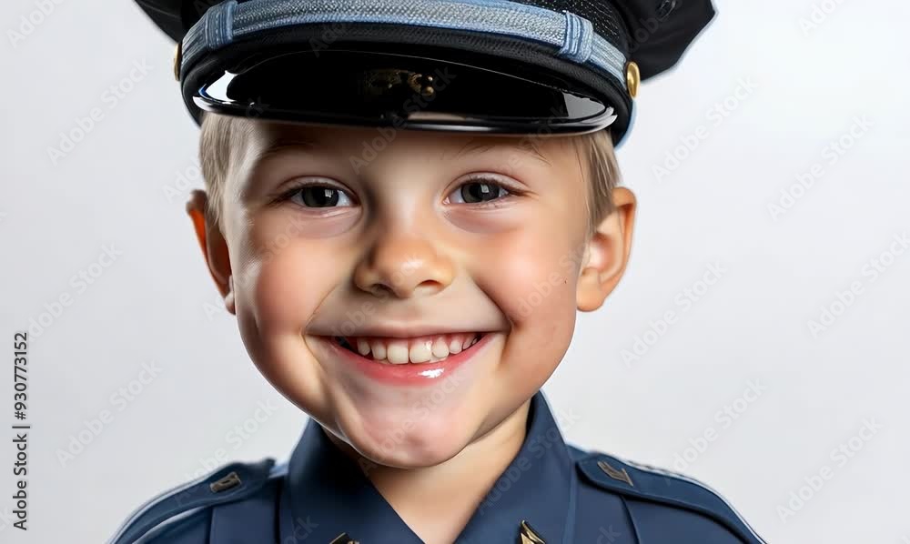 Little boy dressed as a police officer. Isolated on white background. Little boy dressed as a police officer. Isolated on white background.
