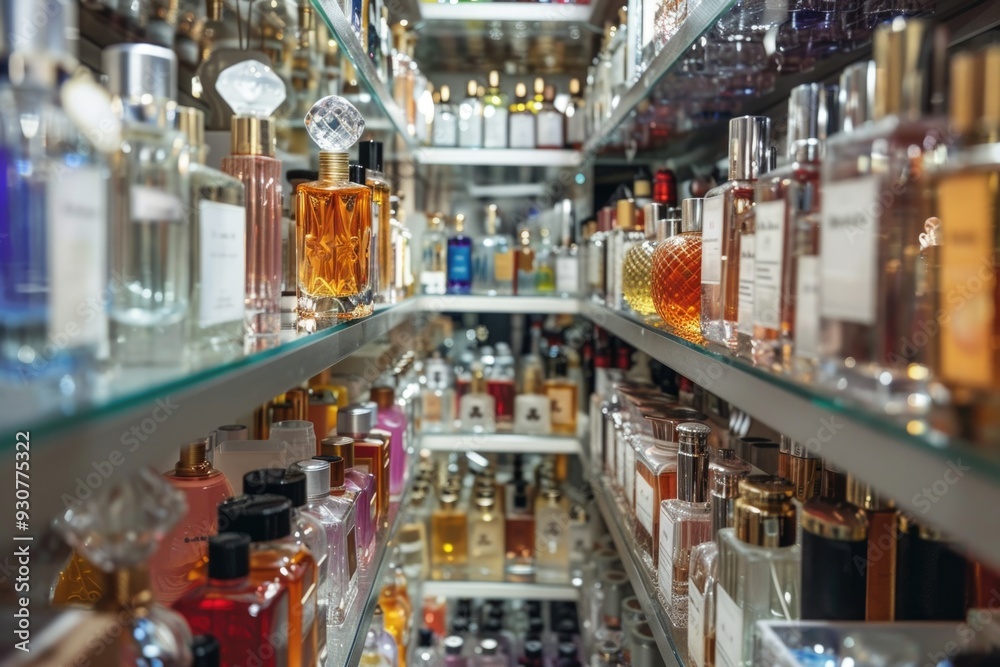 Fototapeta premium A store filled with many bottles of perfume