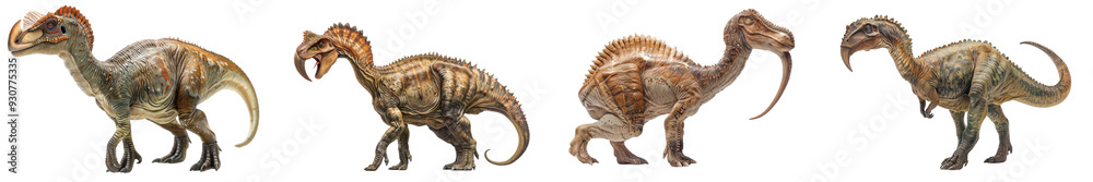 Fototapeta premium A high-quality image of a Parasaurolophus, highlighting its distinctive crest.