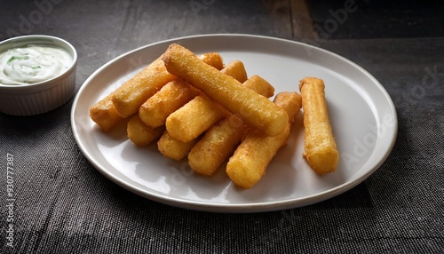 Crispy Fried Yuca Sticks with Creamy Dip