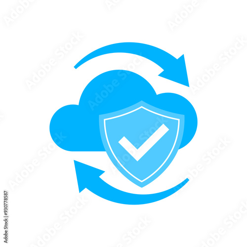 World backup day vector illustration. Cloud technology. Business technology cloud server security. Online storage backup. Online Cloud computing. Computer data, storage, remote backup service