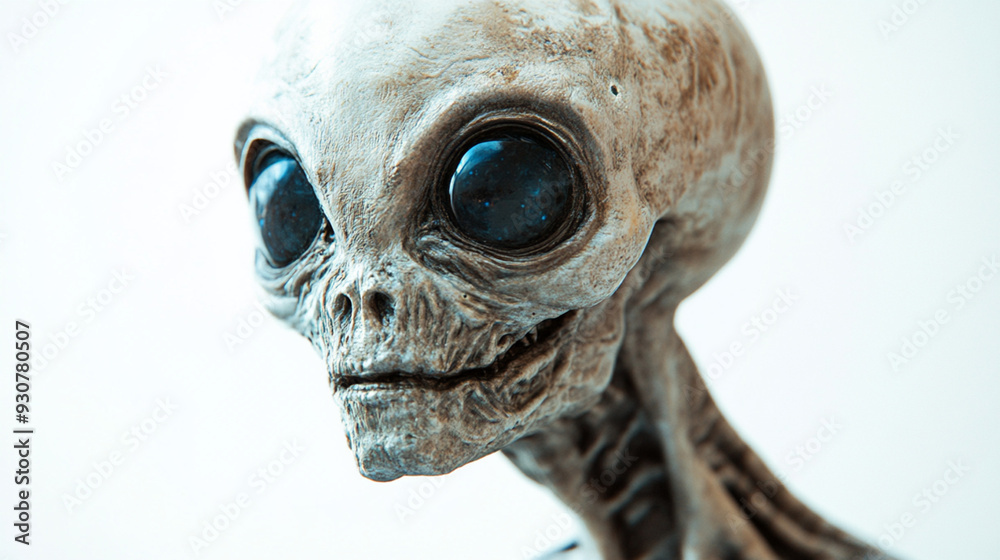 3D close-up alien isolated 3D close-up alien isolated