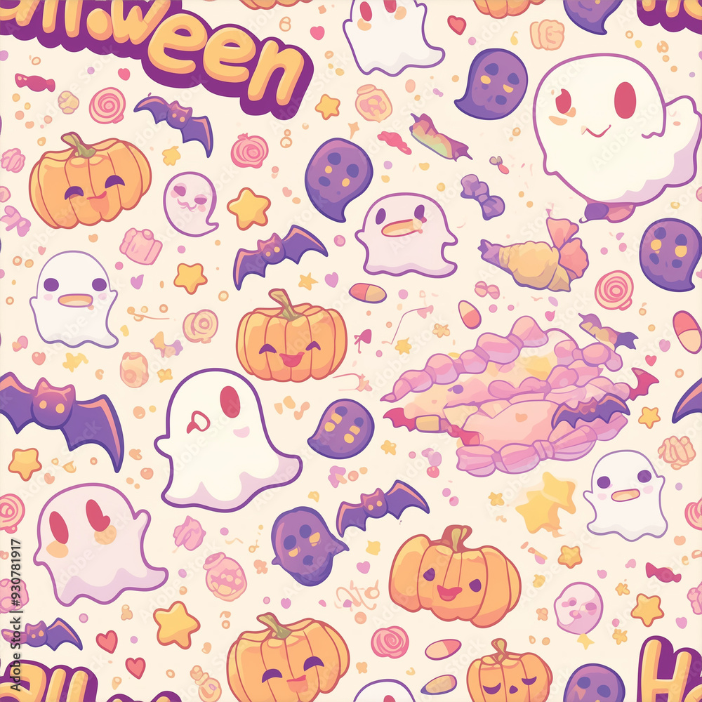 ハッピーハロウィン文字パレードパターン ハッピーハロウィン文字パレードパターン