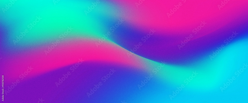Obraz premium Neon gradient background banner grain texture
