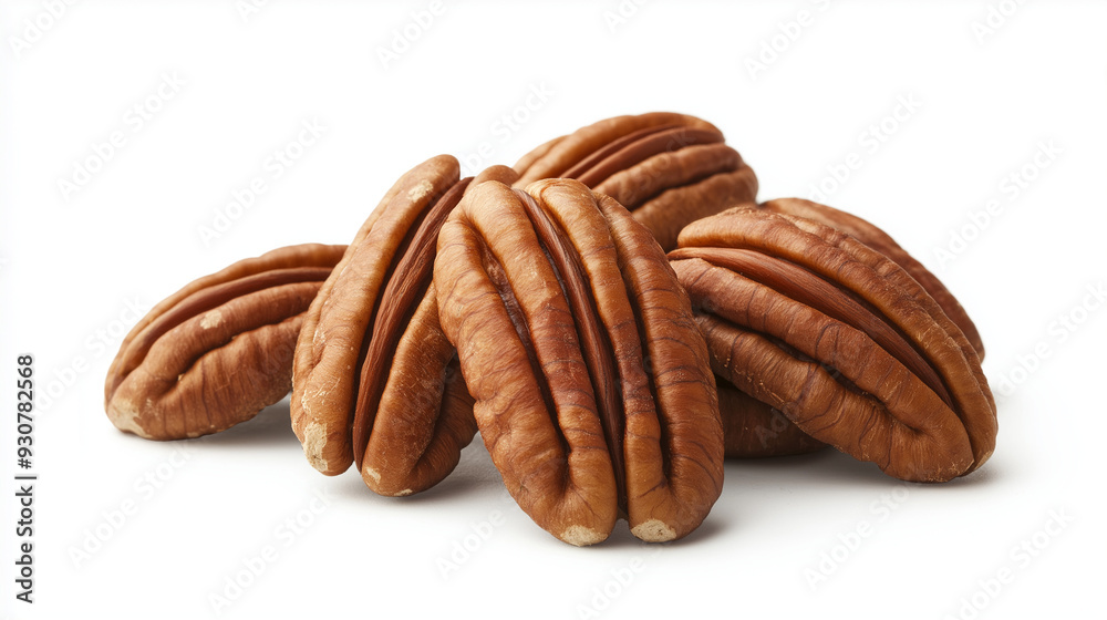 pecan nuts isolated on white background pecan nuts isolated on white background