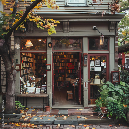 Discover Literary Gems: Front Porch of an Antique Bookstore