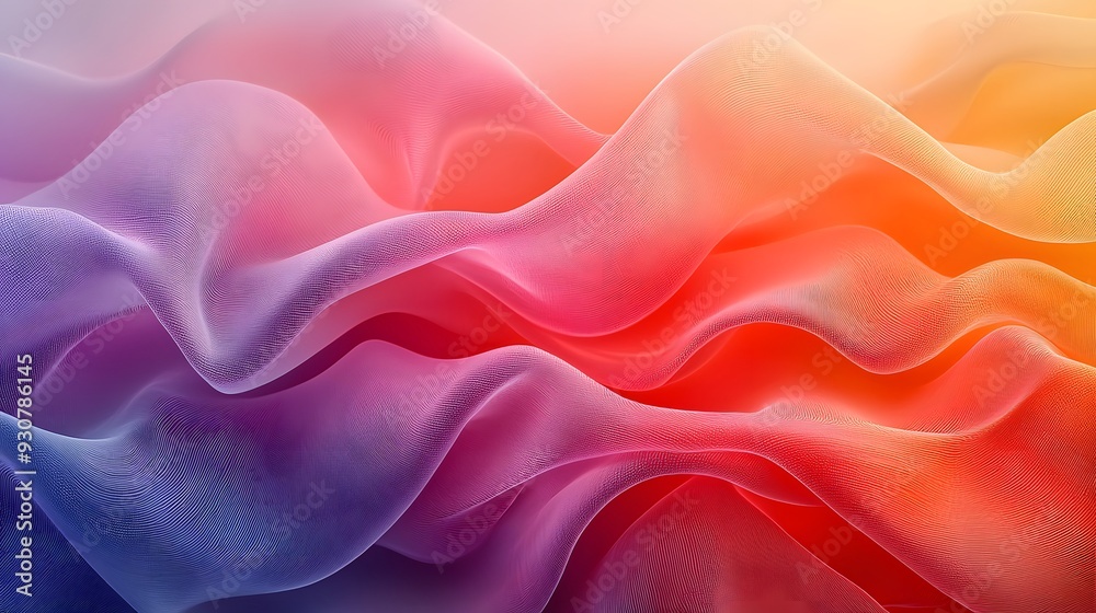 Obraz premium Abstract Wavy Lines and Gradient Colors Background.