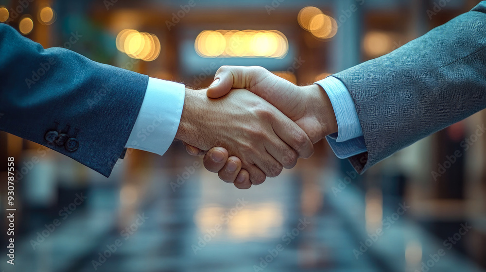 Dos manos de empresarios saludándose, concepto empresarial de negocios, hombres de negocios.