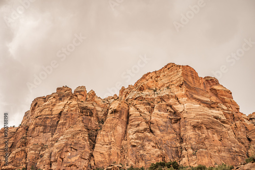 Desert Rock Formations Cloudy Day