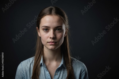 low key portrait of young lady