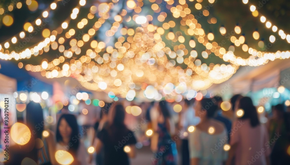 A group of people are standing in a crowd with lights. AI. A group of people are standing in a crowd with lights. AI.
