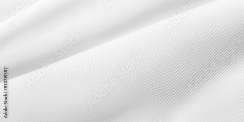 Panorama of white satin fabric texture, macro
