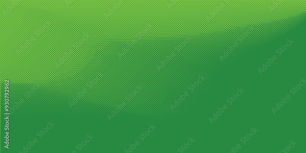 Obraz premium Dots halftone green color pattern gradient texture with technology digital background. Dots pop art comics with nature graphic design.