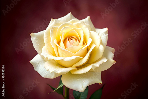 yellow rose on black background