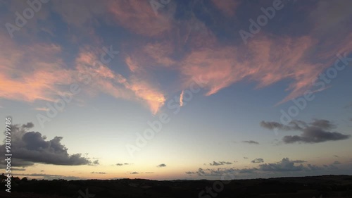 Timelapse cielo con nuvole , risoluzione 4k