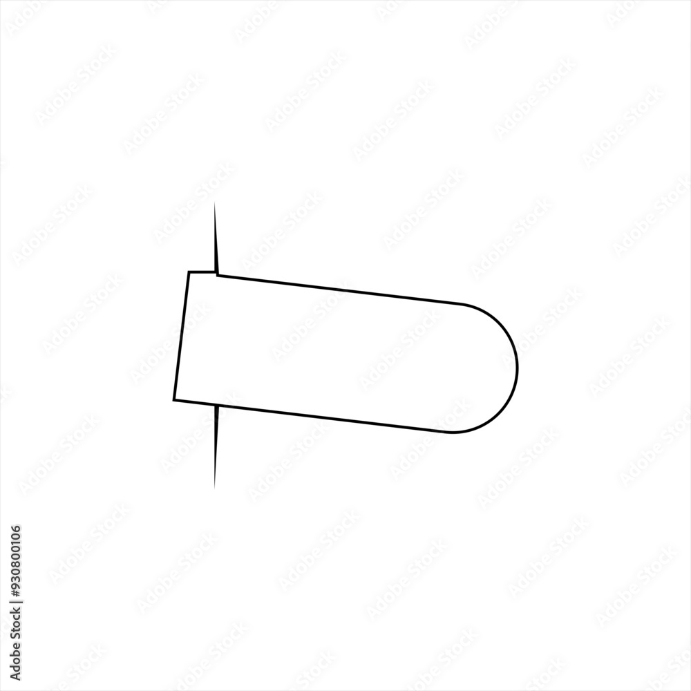 numbering labels in line art illustration of slanted rounded rectangle with page border silhouette numbering labels in line art illustration of slanted rounded rectangle with page border silhouette