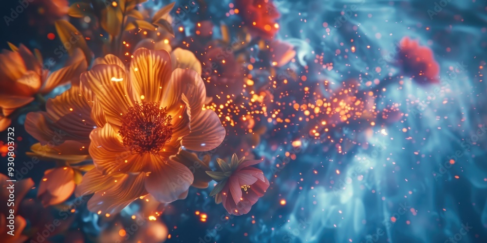 Blue floral explosion Blue floral explosion