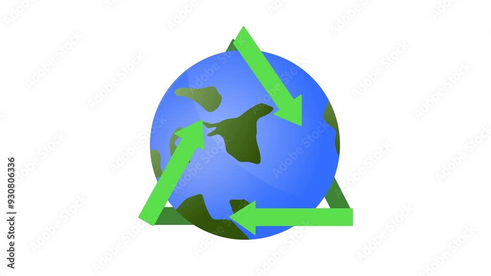 Global Recycle Cartoon Animation in Transparent Background. Suitable for Earth Day Celebration and Save Nature Video Content Global Recycle Cartoon Animation in Transparent Background. Suitable for Earth Day Celebration and Save Nature Video Content