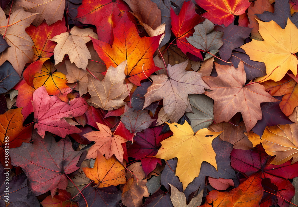 Autumn leaves in various shades of red, orange and yellow covering the ground as part of an autumn background or wallpaper. Copy space for text or design. October mood. Colored sale backdrop Autumn leaves in various shades of red, orange and yellow covering the ground as part of an autumn background or wallpaper. Copy space for text or design. October mood. Colored sale backdrop