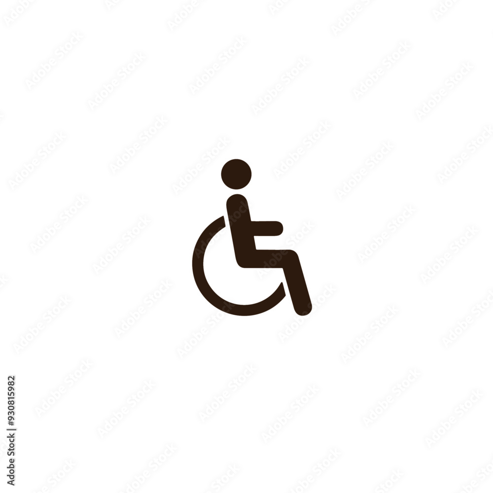 Disabled people icon logo flat vector design Disabled people icon logo flat vector design