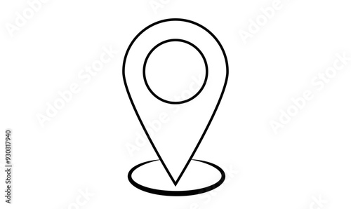 loaction pin map icon flat ilustration icon design