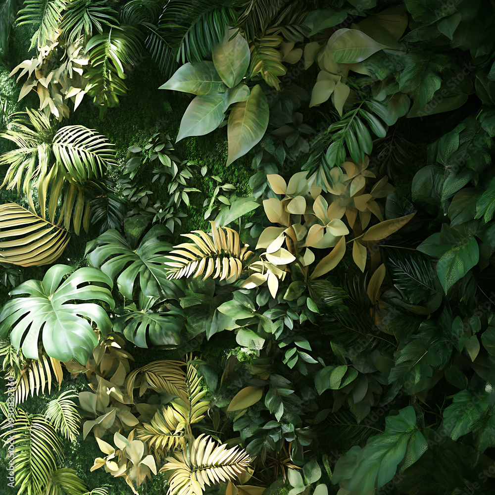 Lush Green Plants in Natural Setting Lush Green Plants in Natural Setting
