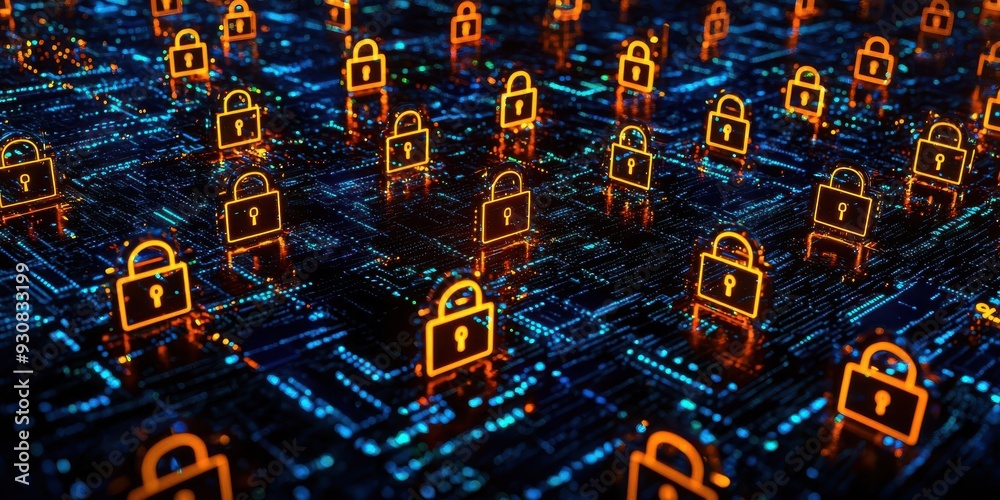 Technology network safeguard with interconnected systems ensuring robust cybersecurity measures Technology network safeguard with interconnected systems ensuring robust cybersecurity measures
