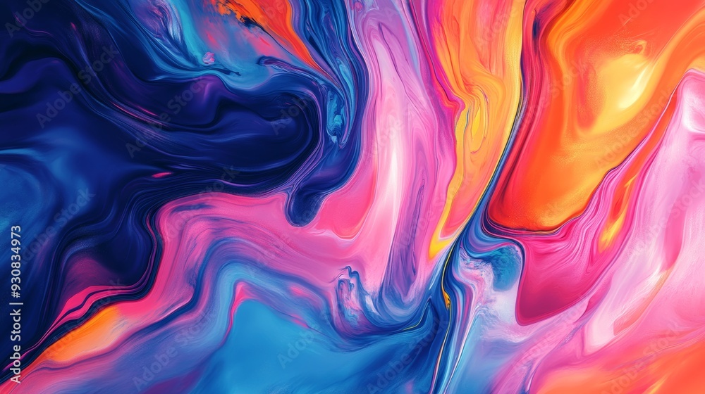 Abstract fluid art painting with vibrant colors Abstract fluid art painting with vibrant colors