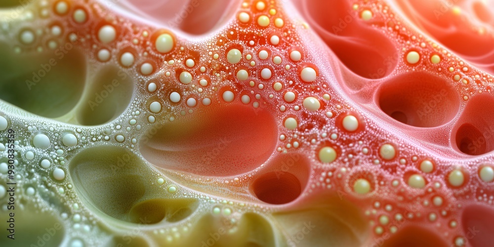 Fractal Elegance: Coral and Lime Green Quilted Ceramic Art, generative ai Fractal Elegance: Coral and Lime Green Quilted Ceramic Art, generative ai