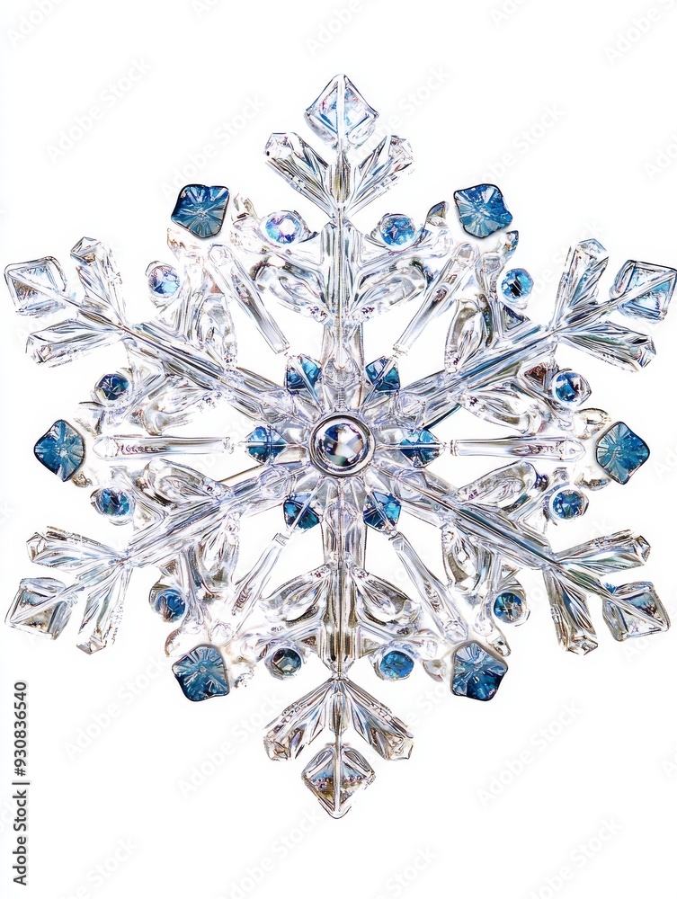 Fototapeta premium Crystalline Snowflake Ornament