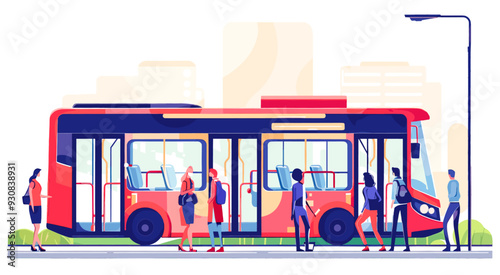 Activist participating in climate marches and protests in a common environment. Flat design illustration