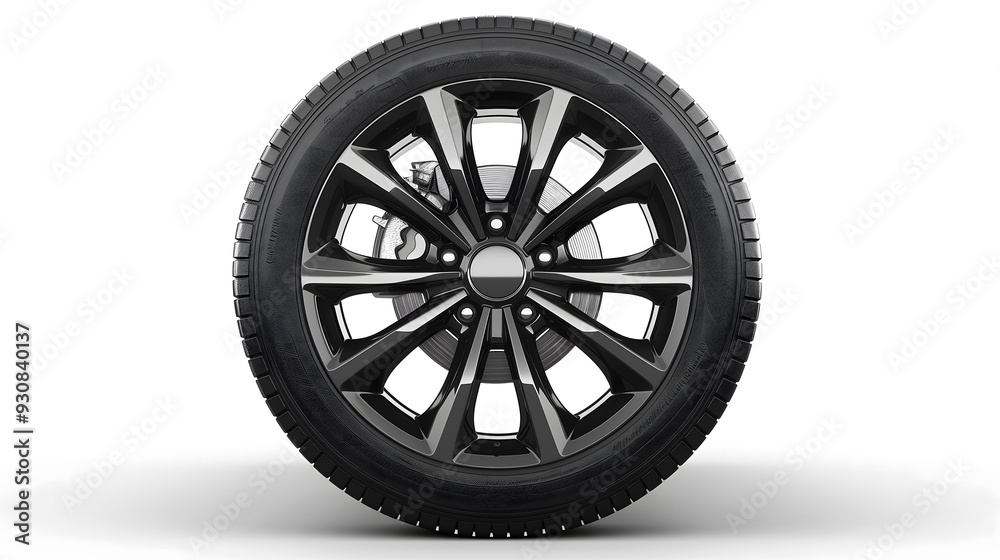 Car Tire Isolated on White Background Car Tire Isolated on White Background