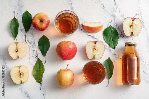 Fresh apple juice beverage ...
