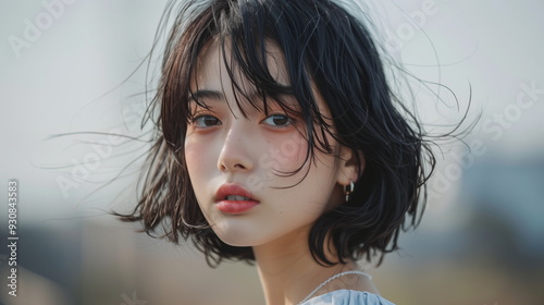ボブスタイルが似合うファッションモデル