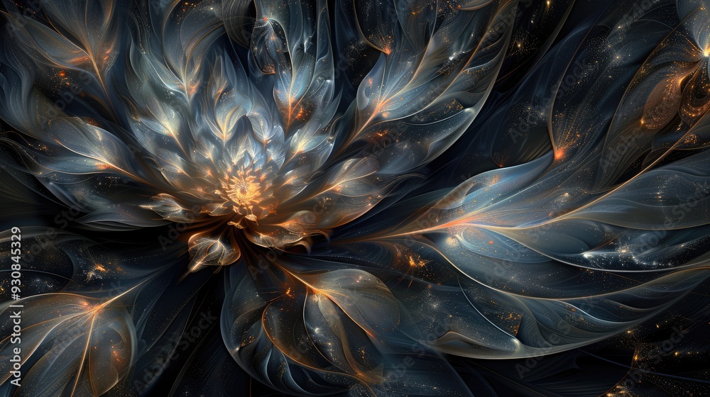 Obraz premium Artistic display, 3d abstract background, wallpaper, and banner, featuring intricate designs and striking visuals that enhance digital spaces with depth and creativity.