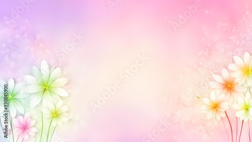 abstract floral background with flowers