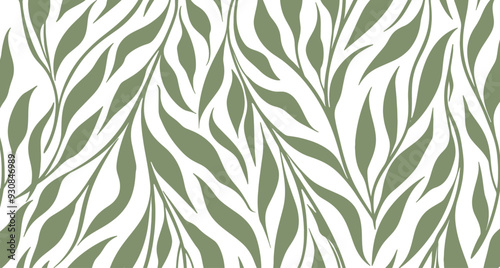 Floral seamless leaf pattern