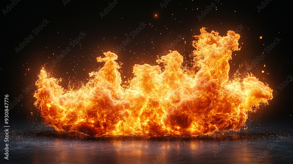 fiery explosion bursts against a blank background, showcasing intense energy and vivid colors in a dramatic display of force fiery explosion bursts against a blank background, showcasing intense energy and vivid colors in a dramatic display of force
