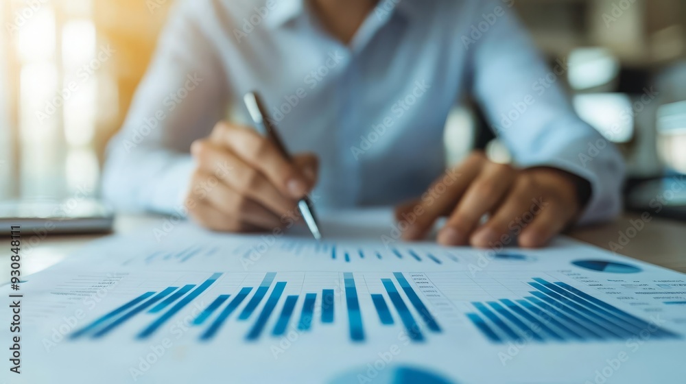 Business manager optimizing resource allocation, efficiency, maximizing output with minimal waste