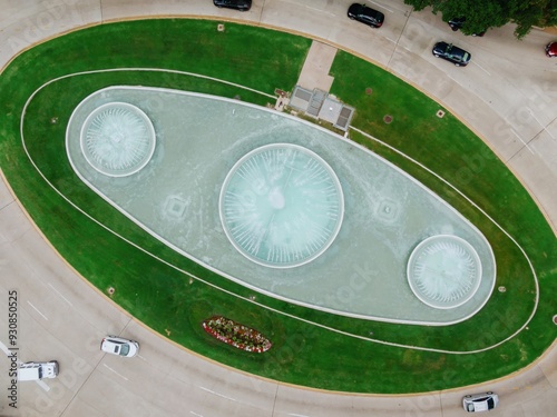 Mecom Fountain, Houston, Texas, United States. photo