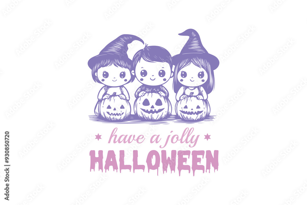 Have a jolly Halloween, Retro Halloween Quote T shirt Design Have a jolly Halloween, Retro Halloween Quote T shirt Design