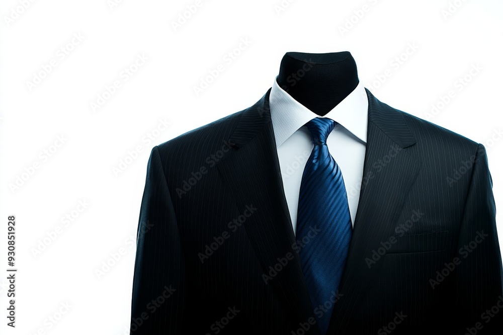 Classic black suit and tie displayed on a mannequin representing timeless professionalism and style