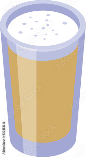 Refreshing glass of beer with a foamy head, perfect for quenching your thirst on a hot day