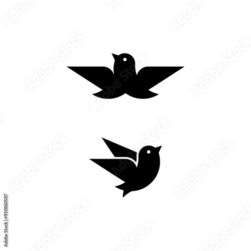 swallow vector illustration for an icon,symbol or logo. swallow bird template logo. walet bird