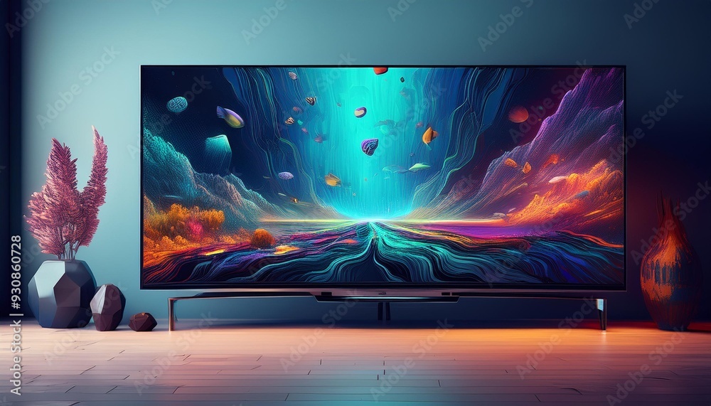 TV flat screen lcd, plasma realistic illustration TV flat screen lcd, plasma realistic illustration
