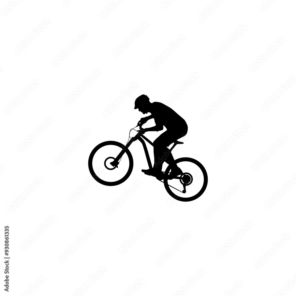 mountain bike player vector illustration for icon,symbol or logo. silhouette of a mountain biker. siluet mountbike mountain bike player vector illustration for icon,symbol or logo. silhouette of a mountain biker. siluet mountbike