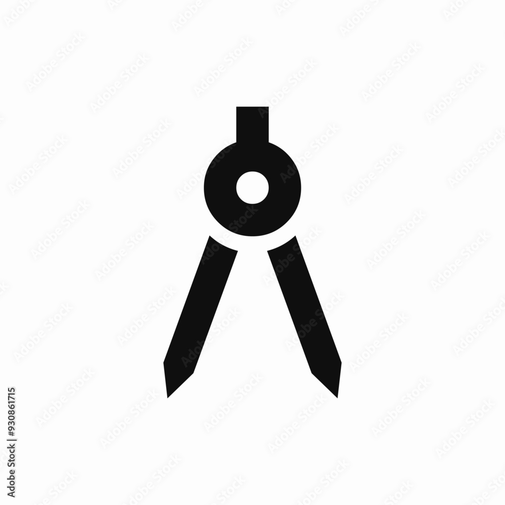 circle compass geometry icon sign circle compass geometry icon sign