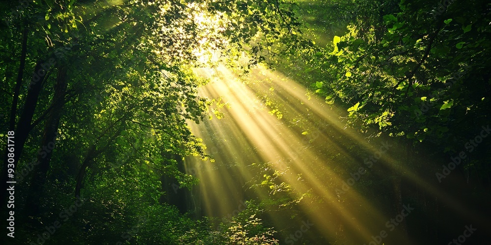 beautiful sunlight in the green forest beautiful sunlight in the green forest
