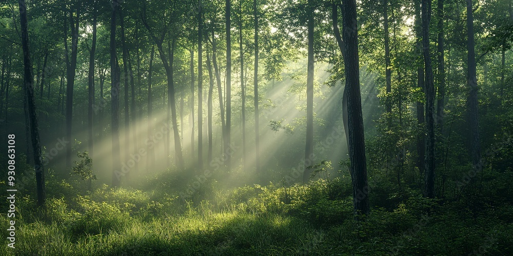 Obraz premium morning in the forest